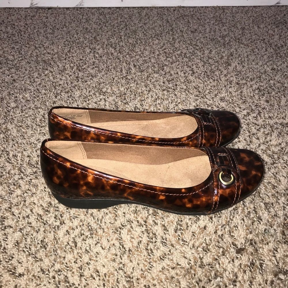 Womens Clarks Propose Spire Ballet Flats, Brown
